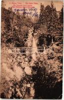 Tátra, Magas Tátra, Vysoké Tatry; Kis-tarpataki óriási vízesés, fahíd / waterfall, wooden bridge (EK)