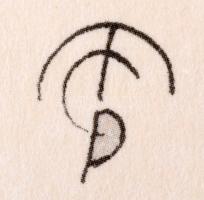 Molnár C. Pál (1894-1981): Telefonos kisasszony, ofszet-karton, 29,5×21 cm