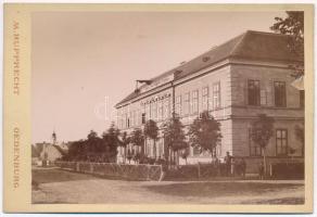 cca. 1880-1890 Kismarton, Polgári iskola. Keményhátú fotó M. Rupprecht soproni műterméből / Eisenstadt, Kabinetfoto von Hoffotograf M. Rupprecht, Oedenburg 11x17 cm