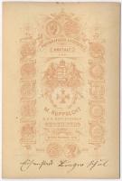cca. 1880-1890 Kismarton, Polgári iskola. Keményhátú fotó M. Rupprecht soproni műterméből / Eisensta...