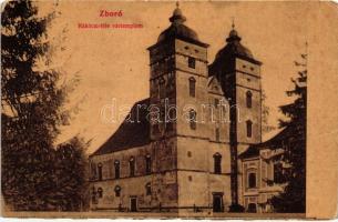 Zboró, Zborov; Rákóczi féle vártemplom, kiadja Horovitz M. Ch. / castle church (EK)