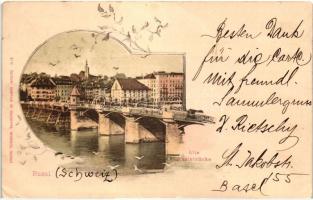 1899 Basel, Old Rhein bridge, Art Nouveau (EK)