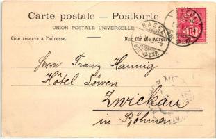 1899 Basel, Old Rhein bridge, Art Nouveau (EK)