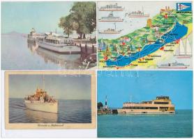 25db MODERN balatoni hajó motívum képeslapok / 25pcs of MODERN motive postcards, Balaton lake ships