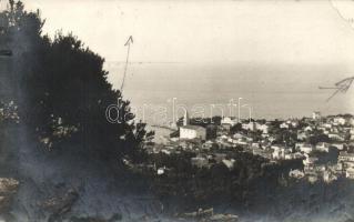1925 Veli Losnij, Lussingrande; seaside, church tower, general view - 2 pre-1945 postcards, photo