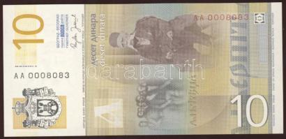 Szerbia 2006. 10D AA alacsony sorszám! T:I