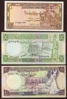 Szíria 1982-1998. 9db klf bankjegy T:I,I-