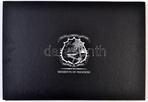 "Moments of Freedom - Republic of Liberia" érmetartó 24 férőhellyel, használt, jó állapotb...