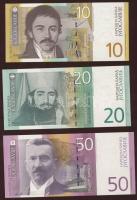 Jugoszlávia 2000. 10D, 20D, 50D T:I