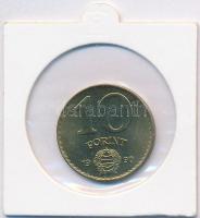 1990. 10Ft Cu-Ni "MAGYAR KÖZTRÁSASÁG" körirattal, de Kádár címerrel T:1-
Adamo FE18