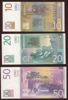 Jugoszlávia 2000. 10D, 20D, 50D T:I