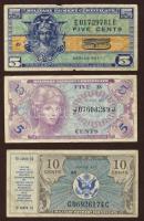 USA/katonai kiadás 1948. 10c + 1954. 5c,10c,50c + 1965. 5c, 1$ T:II,III