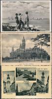 11 db RÉGI főként magyar városképes lap, vegyes minőségben / 11 pre-1945 Hungarian town-view postcards, mixed quality