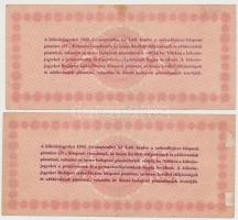 Budapest 1945. 100P "Élelmezési Kölcsönjegy" (2x) T:III