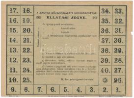 1920-1922. 3db "Ellátási jegy", egyik kitöltetlen T:III,III-