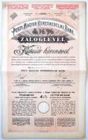 Budapest 1910. Pesti Magyar Kereskedelmi Bank 4 1/2% záloglevele 2000K-ról, szárazpecséttel T:III