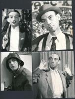 cca 1968 Latabár Kálmán (1938-2000) színművészről készült 4 db vintage fotó és negatív, 6x5 cm és 11...