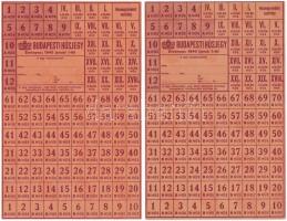 Budapest 1945. "Budapesti Húsjegy" 4db teljes ív + "Budapesti Cukorjegy" teljes ...