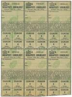 Budapest 1945. "Budapesti Húsjegy" 4db teljes ív + "Budapesti Cukorjegy" teljes ...
