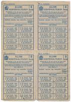 Budapest 1916. "Budapesti lisz- és kenyérjegy - pótjegy" ívben + 1942. "Állami kenyér...