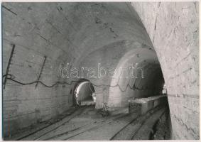 cca 1960 Nagyszelvényű vágat elágazás, Bányászati Aknamélyítő Vállalat vintage fotója, 16x23 cm