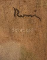 Rónai jelzéssel: Női akt háttal. Vegyes technika, papí, üvegezett keretben, 50×40 cm