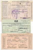 1928-1957. 11db klf díjnyugta biztosító cégektől, közte "Triesti Általános Biztosító Társulat", "Adriai Biztosító Társulat Budapest", "Danubia Általános Biztosító R.T." T:III