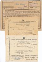 1928-1957. 11db klf díjnyugta biztosító cégektől, közte "Triesti Általános Biztosító Társulat&q...