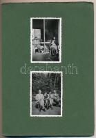 1940 Abbázia, vizuális napló 12 db 6x9 cm-es fotóval, a képen szereplők névsorával (az utolsó lapon)...