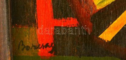 Barcsay jelzéssel: Modell.  Olaj, falemez, keretben, 40×22 cm