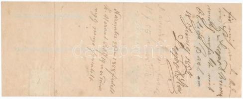 Győr 1858. Kitöltött váltó 3kr-os bélyeggel T:III