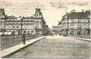 Szeged, Rudolf tér, Fehn Gyula és Társai üzlete, kiadja Grünwald Hermann
