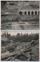 cca 1962 Visegrádi ásatások Mátyás király palotája területén, 2 db vintage fotó, 12x16 cm