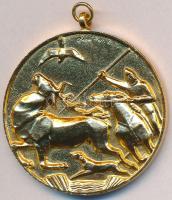 Olcsai Kiss Zoltán (1895-1981) 1971. "Vadászati Világkiállítás I. Díj" aranyozott Br emlék...