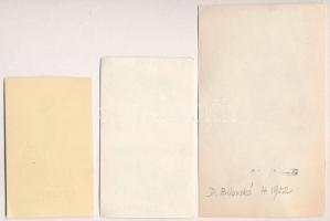 3 db háború előtti ex libris, klisé és linó, jelzettek a nyomaton, 5×7- 12×8 cm