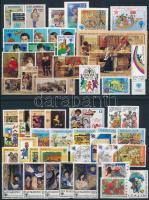 International Children Year 53 diff stamps + 1 block, Nemzetközi Gyermekév 53 klf bélyeg + 1 blokk 2 stecklapon
