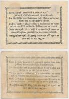 1849. 15kr + 30kr "Kossuth bankó" T:III,III- ly