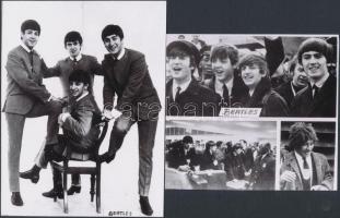 cca 1966 Beatles együttes, Fekete György (1904-1990) budapesti fényképész hagyatékában fellelt 3 db repró negatív modern nagyítása, 10,5x11,5 cm és 10x16 cm közötti méretekben