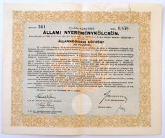 Budapest 1941. "4%-kal kamatozó állami nyereménykölcsön - államadóssági kötvény" 200P-ről ...