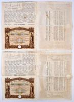 Budapest 1906. "Pesti Hazai Első Takarékpénztár-Egyesület" nyeremény-kötvénye 100K-ról (2x...