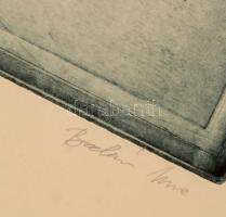 Balázs Imre (1931-2012): Tondó. Rézkarc (EA II/XV), papír, jelzett, 24×18 cm