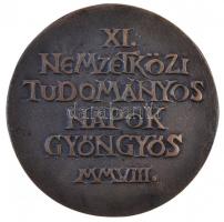 2008. "XI. Nemzetközi Tudományos Napok Gyöngyös MMVIII." Br emlékérem (77mm) T:2 ph