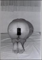 cca 1975 Aki bújt, aki nem...., erotikus fénykép, korabeli negatívról készült mai nagyítás, 25x18 cm / erotic photo, 25x18 cm