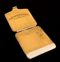 "Magyar Olasz Bank" feliratú fém gyufásdoboz