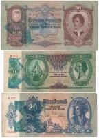 1930. 100P (3x) + 1932. 50P + 1936. 10P + 1941. 20P + 1943. 1000P mindegyik hamis nyilaskeresztes rá...