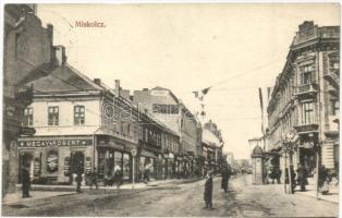 Miskolc, Széchenyi utca, Megay Róbert cukrászdája, hotel, kiadja Bettelheim Miksa és Társa (vágott / cut)