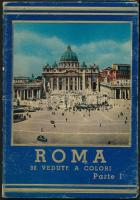 Roma 32 Vedute a Colori Parte I. Képes leporelló Róma városáról. Öt nyelvű leírásokkal. Kopott kiadói papírkötésben. 16x11 cm.