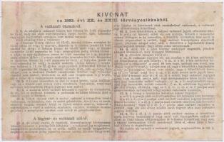 1903 Vadászati jegy / vadászjegy. Kissé megviselt / Hunting licence