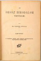 Dr. Lázár Gyula: Az Orosz Birodalom Történelme. I. Történeti, Nép és Földrajzi Könyvtár XXIX. Temesv...