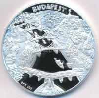 Kósa István (1953-) DN "Budapest nevezetességei - Mátyás Mátyás-templom" Ag emlékérem dísz...